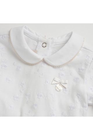 Chicco Kız Bebek Arkadan Açılan Tulum 09101476000000 000033 Beyaz
