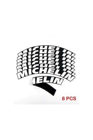 Lastik Yazısı / Araba Lastik Yazısı / Tire Text Michelin 8 Li Set + Yapıştırıcı+zımpara