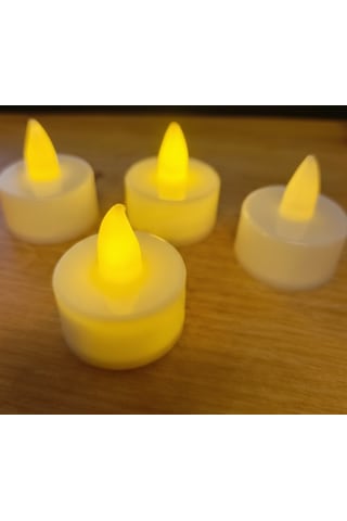 Dumansız Led Mum - Pilli Titreşimli Dekoratif Mum Seti - El Yapımı Hediyelik 10'lu Paket Beyaz