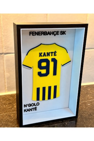 N Golo Kante Futbol Forma Tablo Masa Dekoru Çerçeveli Pla Baskı 22 X 14cm