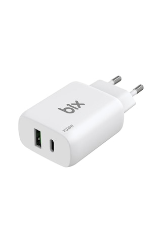 Bix ZH-2U41T Çift Portlu USB Type-C 25W PD Hızlı Şarj Adaptörü