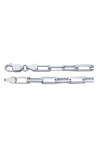 Gümüş Italyan Model Zincir Model Bileklik 5 Mm