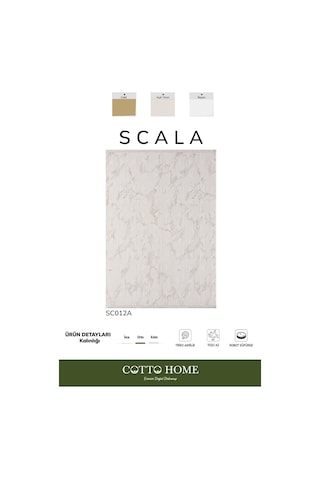 Scala Sc012a Beyaz Halı Modern Desenli Tozu Az Akrilik Salon Halısı Yatak Odası Mutfak Koridor