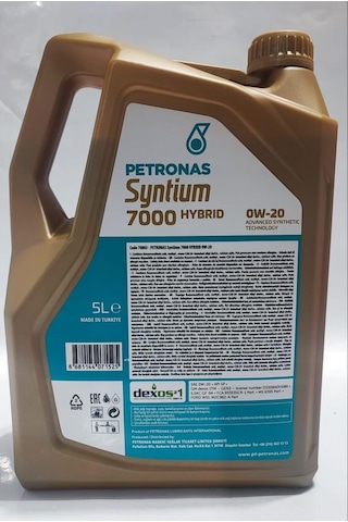 Petronas Syntium 7000 Hybrid 0W-20 Motor Yağı 5 L