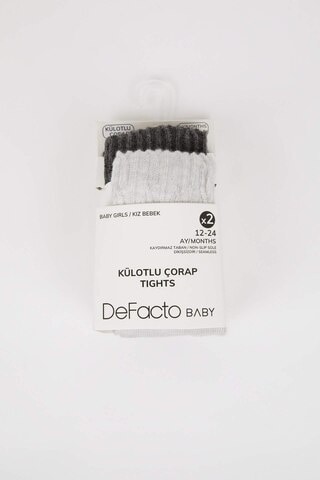 Defacto Kız Bebek Dikişsiz 2li Pamuklu Külotlu Çorap D2500a5nskr1 Çok Renkli