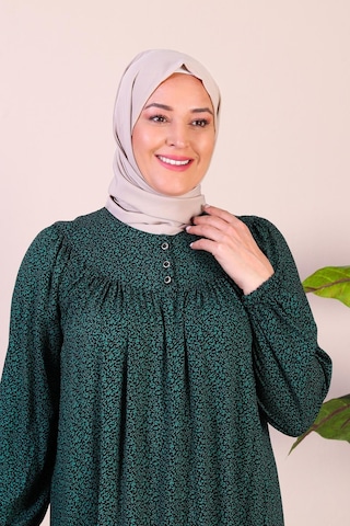 Ferace Tesettür Kadın Uzun Buyuk Beden Anne Elbise Yazlik Tesettur Giyim 001