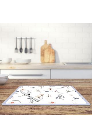 Homyl Bulaşık Kurutma Mat Diatom Çamur Kaymaz Çay-çiçeği Çay Çiçeği