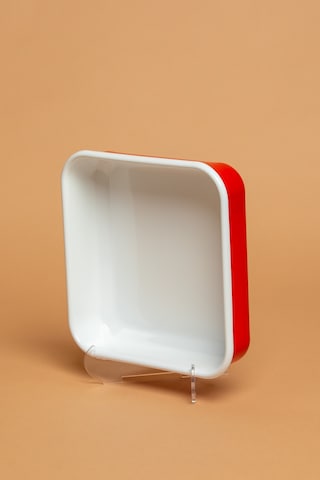 La Vita Rossa Vintage Emaye Kare Kırmızı Fırın Kabı Ebutay Kırmızı