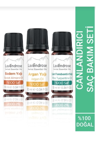 Lavendrose Saç Bakım Seti Badem,argan ,çam Terebentin 3lü Set