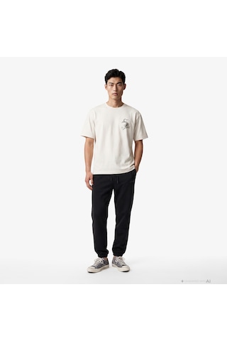 Unıted4 Regular Fit Erkek Krem T-shirt Spencer 2800400