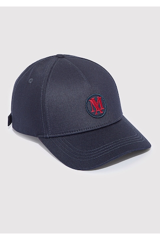 Mavi - Mühür Logo Nakışlı Lacivert Şapka 0911881-70500