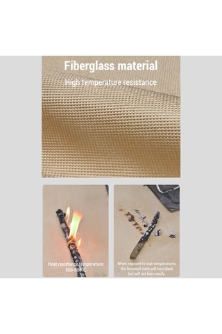 Geeroyoo Fiberglas Isıya Dayanıklı Piknik Mangal Ateş Engeli Matı - Isıl Yalıtımlı, Yangına Dayanıklı, 80x80 Cm M Boyutu Çok Renkli