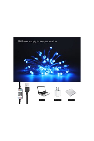 Singree Müzikle Renk Değiştiren 5 Metre 50 Led Rgb Bluetooth Işık Şeridi, Usb Güçlü, Su Geçirmez Diğer
