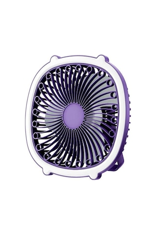 Pm-21882 Usb Şarjlı Masaüstü 2 Tip Led Işık - 3 Kademe Fan Vantilatör Renkli