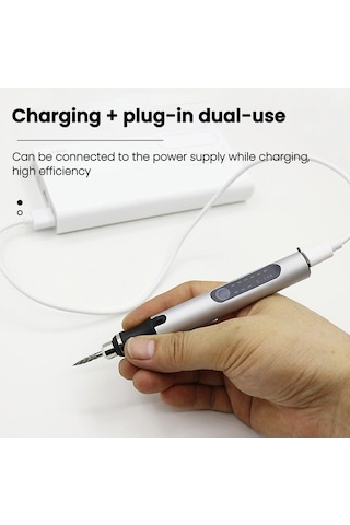 Novahub Çok Yönlü Oyma Kalemi, 3 Hızlı, Şarj Edilebilir, Led Ekranlı, Metal Ahşap İçin İdeal