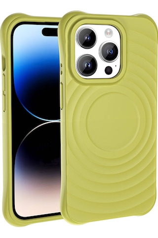 Apple Uyumlu iPhone 14 Pro M-safe Şarj Özellikli Airbagli Mat Görünümlü Zore Hepi Kapak Pembe Açık