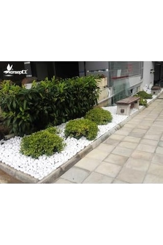 Payam44 Beyaz Dolomit Taş 20 Kg 2,5-4 Cm Dekoratif Taş Bahçe Süs Taşı
