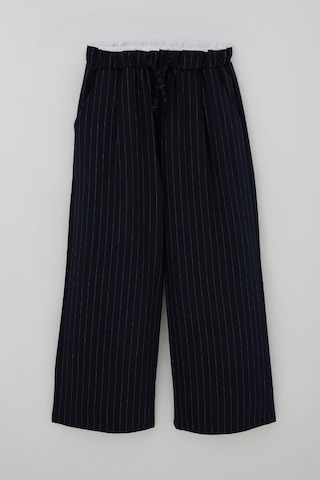 Breeze Kız Çocuk Pantolon Pinstripe Çizgili Çift Bel Detaylı 8-14 Yaş, Lacivert