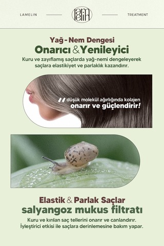 Lamelin Collagen İçeren Onarıcı Saç Bakım Maskesi Lamelin Bio Solution Salon Treatment 500 ml