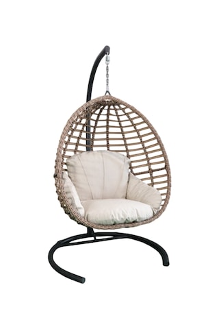 Monalin Home Garden Sofya Classic Rattan El Örgüsü Bahçe & Balkon & Teras Salıncağı Kahverengi