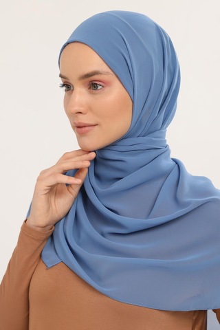 Altobeh Hazır Pratik Lüks Geçmeli Lastikli Boneli Şifon Şal Kot