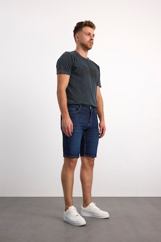 Vigoss 90336-73605 Erkek Comfort Mıd Waıst Denim Şort 90336-73605 Koyu Mavi - Siyah