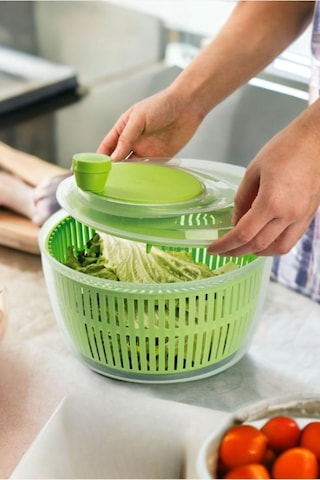 Melkan Home Salata Kurutucu Sebze Kurutucu 5 Litre Geniş Hacimli Salata Kurutucu Yeşil Genel