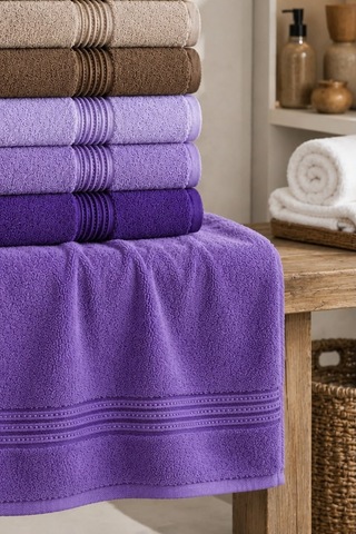 Alia Soft 50x90 Cm 10'lu El Ve Yüz Havlu Set Çok Renkli