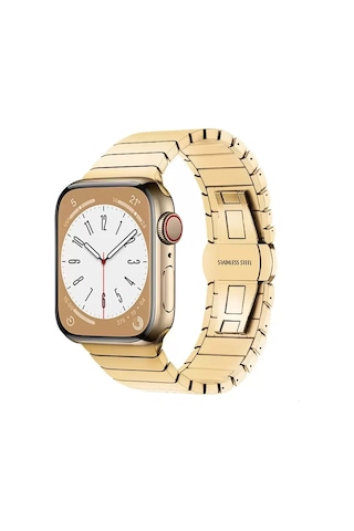 Zenviaat Newface Apple Watch Uyumlu42mm Kr413 Fine Steel Kordon - Gold Znv2027
