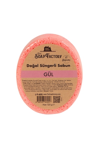 Doğal Süngerli Gül Sabunu 125 G - Lüks - Tüm Cilt Tipleri Için Diğer