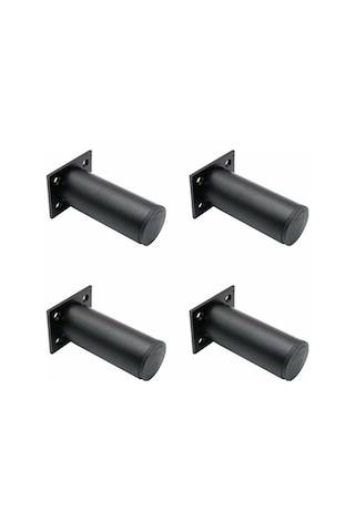 Novahub Mat Siyah Ayarlanabilir Mobilya Ayağı Seti, Alüminyum Alaşımlı 38x120mm, Dolap Sehpası İçin Tv Dolabı Ayakları, Kanepe Destek Ayağı -