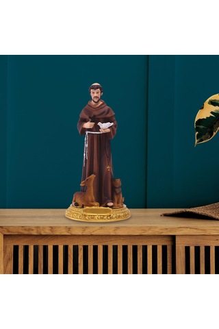 Dolıty Assisi Aziz Francis Heykeli St Süs Kapalı Dekorasyon 21.8cm