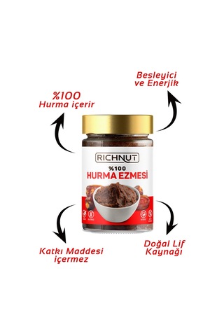 %100 Doğal Hurma Ezmesi 400 Gr Katkısız Hurma Püresi