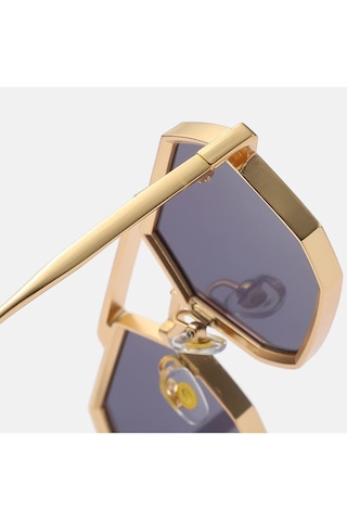 PunkKare Güneş Gözlüğü Erkek Metal Steampunk Güneş Gözlüğü Kadın Küçük Çerçeveler Sürüş Gözlüğü Vintage Gözlükler Uv400 Altın Kahverengi