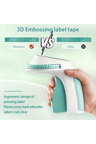 Willowhaven Phomemo Vintage Pembe 6 Şeritli Manuel Etiket Yapma Makinesi