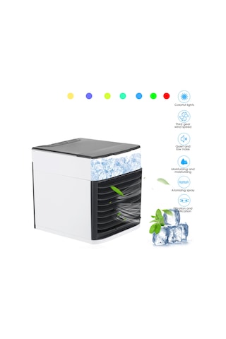 Springsun Mini Usb Taşınabilir Klima Fan: 3 Hızlı Sessiz Buharlaşmalı Nemlendirici & Hava Temizleyici