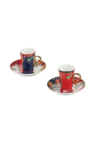 Lucky Art Etro Bone 2li Kahve Fincani Seti Lyhd 786 Çok Renkli