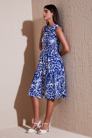 Lela Desenli Regular Fit Kolsuz Bayan Elbise 5865731 Saks