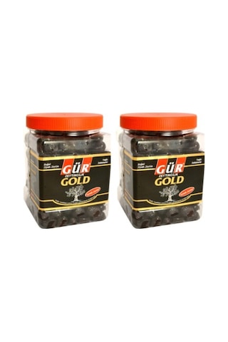Gür Gold Doğal Yağlı Salamura Siyah Zeytin Pet 2 x 1 KG