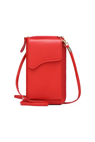 Tokalı Cep Telefonu Çantası, Cep Telefonu Tutabilen Mini Omuz Çantası-kırmızı Kırmız