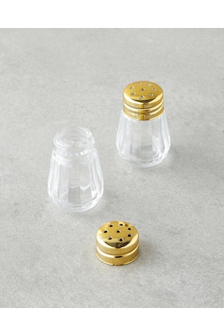 Lilla Cam 2'li Tuzluk - Biberlik 4x4 Cm Gold Diğer