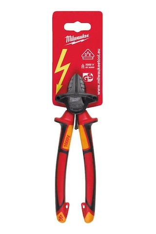 Milwaukee Ağır Hizmet Tipi Vde 1000V Elektrikçi İzoleli Yan Keski 180 MM - T4932464568