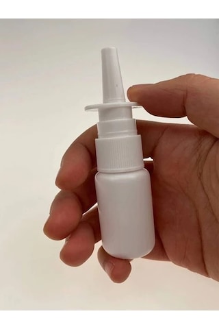 50 Ml Hdpe Boş Nazal Sprey Şişesi - Beyaz/beyaz Pompa Burun Spreyi Kutusu 100 Adet Şeffaf