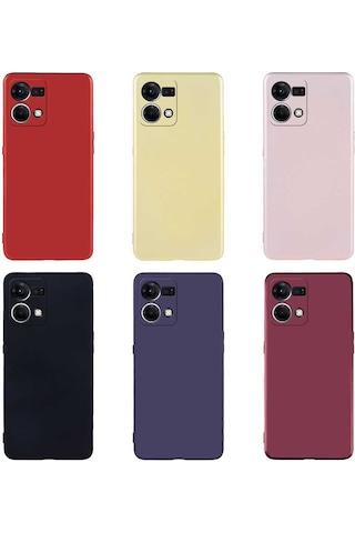 Noktaks - Oppo Uyumlu Oppo Reno 7 4g - Kılıf Mat Soft Premier Silikon Kapak - Mürdüm T22933 Mürdüm