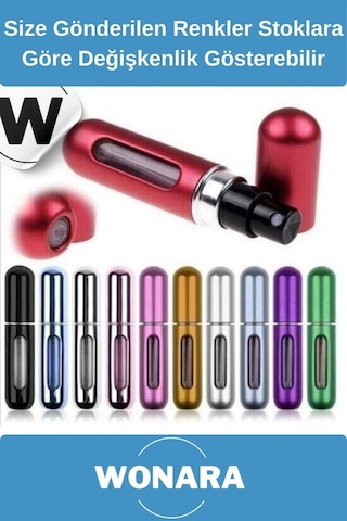 Deluxe Seri Koku Şişesi Doldurulabilir Portatif Çanta İçi Küçük Cep Parfüm Şişesi 5 Ml 5 Adet