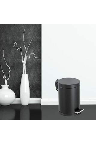 Foreca Pedallı Çöp Kovası Siyah 16 L Siyah