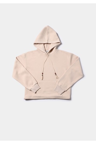 Colin's Colins Regular Fit Kapüşonlu Düz Kadın Bej Sweatshirt Cl1076585 Q1.v1 Beı Bej