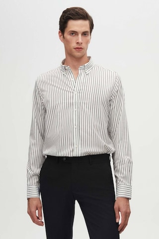 D'S Damat Ds Damat Slim Fit Siyah Çizgili Gömlek 6HC02ORT10265 Siyah