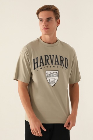 Harvard Veritas Açık Haki Erkek T-shirt 5274-42859 Açık Haki