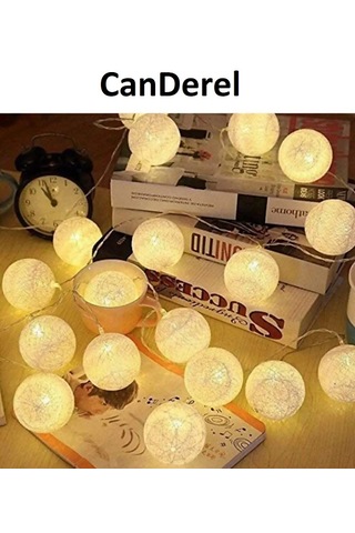 Top Led Oda Süsleme Işıklı Top Aydınlatma 1,5 Metre Dekoratif Sarı